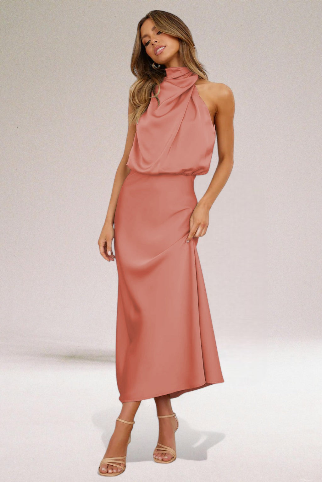 Kvinnors Klänning | Halterneck Maxi