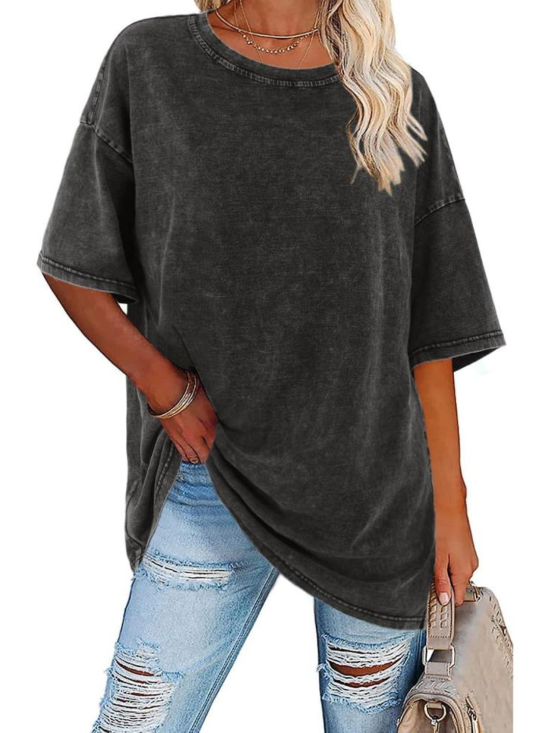 Dam T-Shirt | Oversized Vintage Tvätt