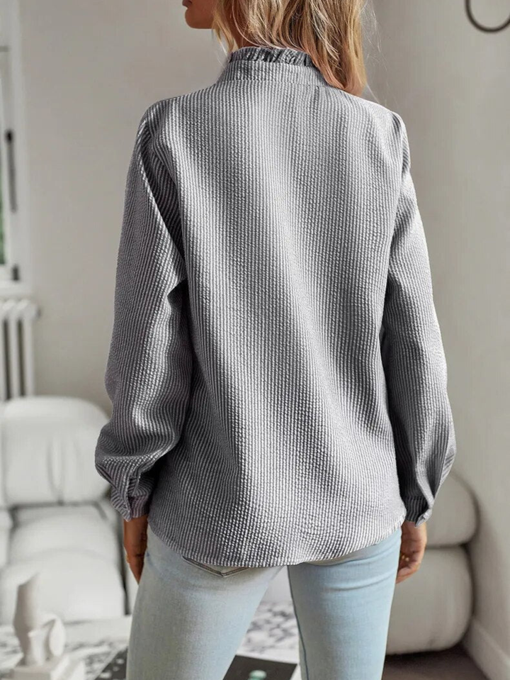 Kvinnors Blus | Volang Framsidan Knapp