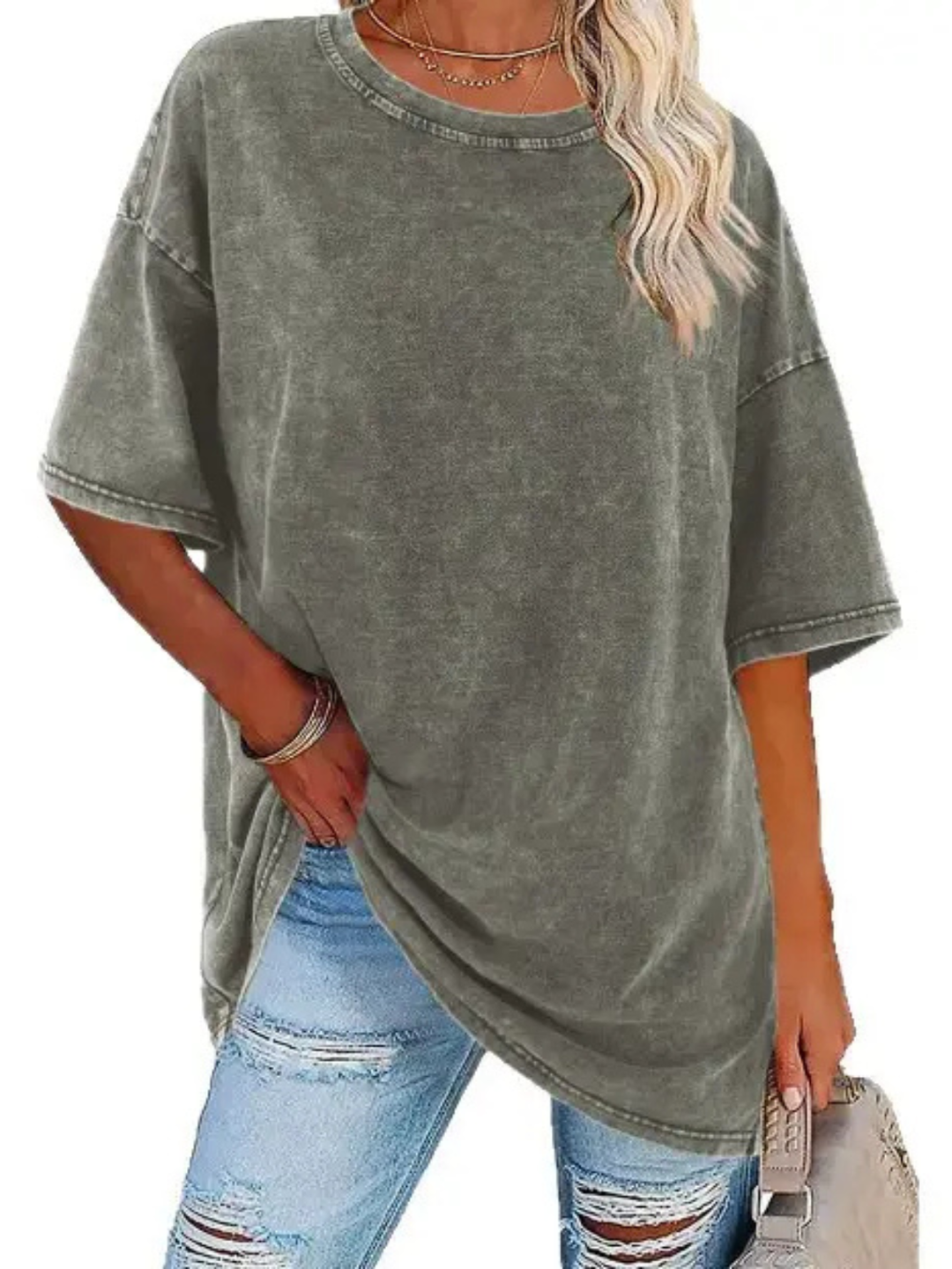 Dam T-Shirt | Oversized Vintage Tvätt