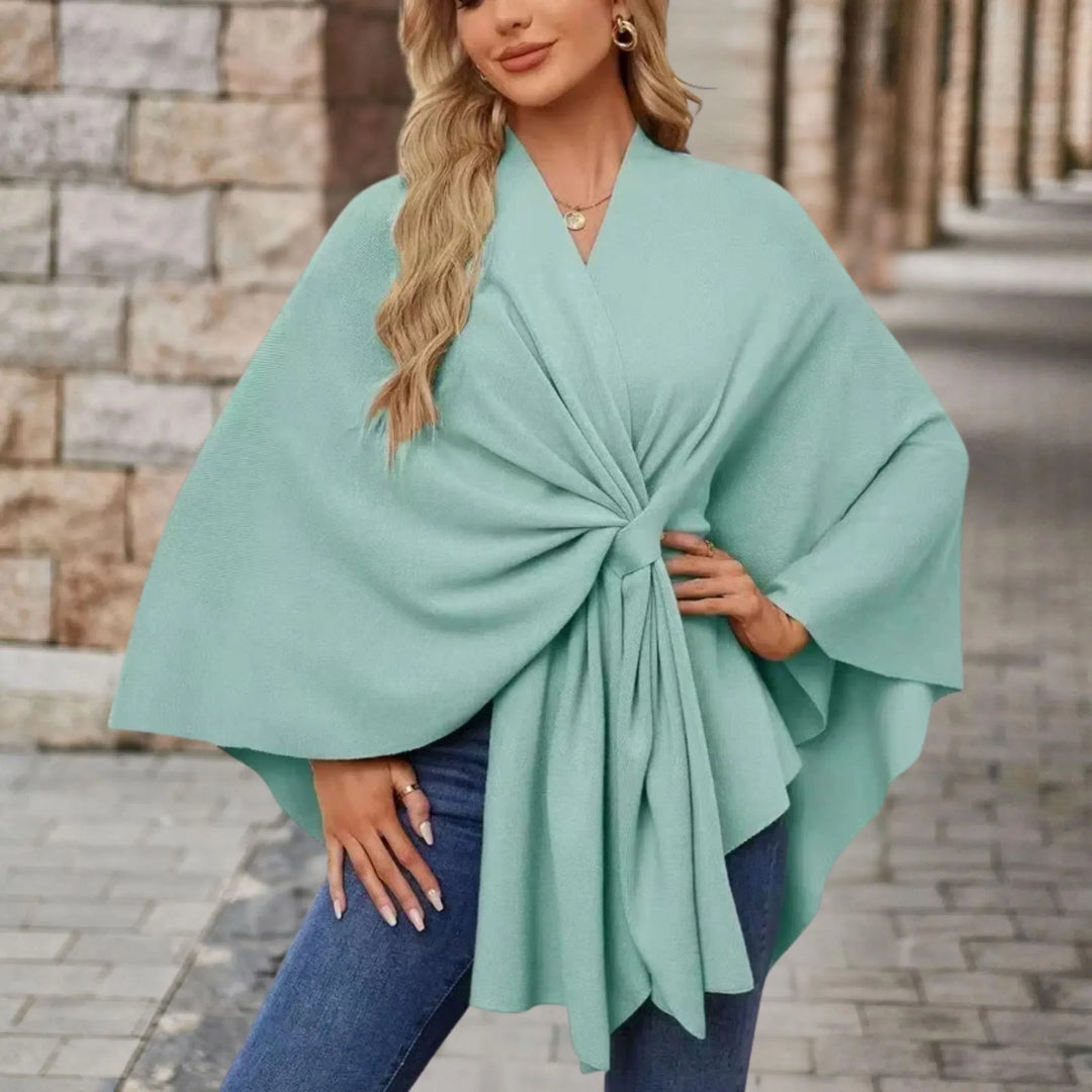 Kvinnors Poncho | Draperad Wrap Stil