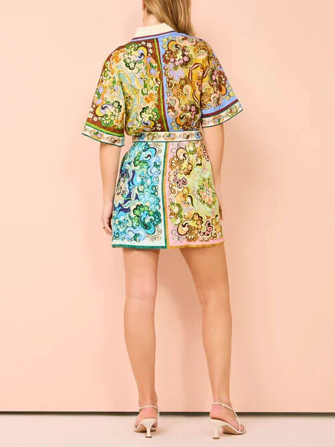 Kvinnors Boho Mini Klänning | Lager på lager