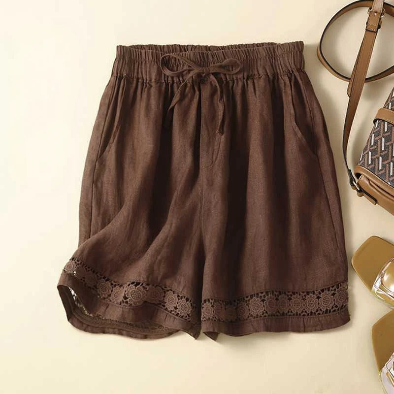 Kvinnors Shorts | Elastisk Midja Trim