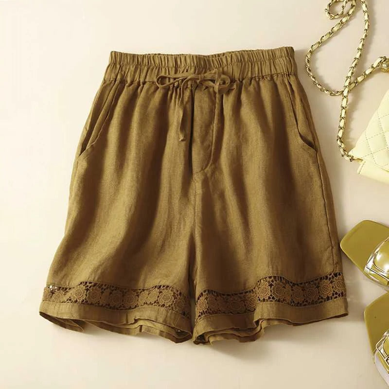 Kvinnors Shorts | Elastisk Midja Trim