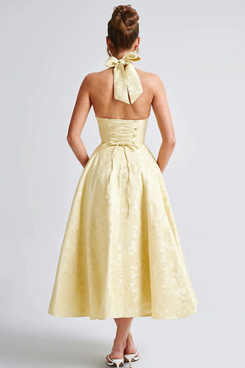 Kvinnors Klänning | V-Hals Halterneck Maxi