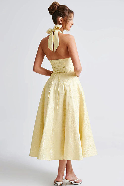 Kvinnors Klänning | V-Hals Halterneck Maxi