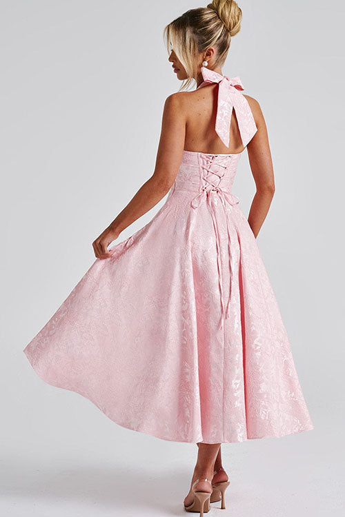 Kvinnors Klänning | V-Hals Halterneck Maxi