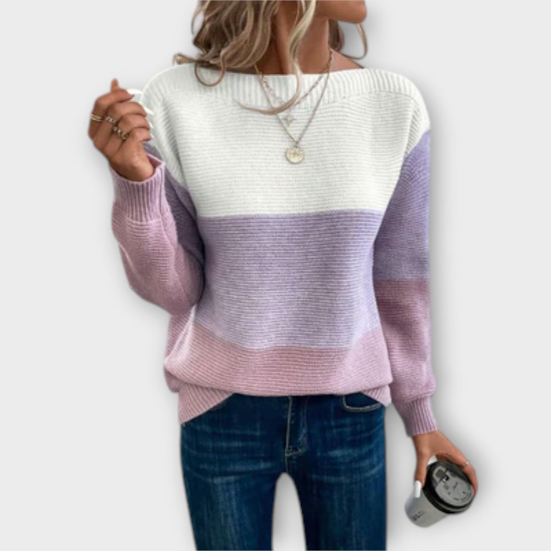 Kvinnors Tröja | Färgblock Knit