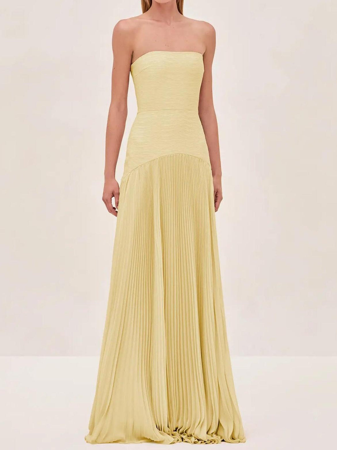 Kvinnors Maxi Sommarklänning | Off-Shoulder Plisserad
