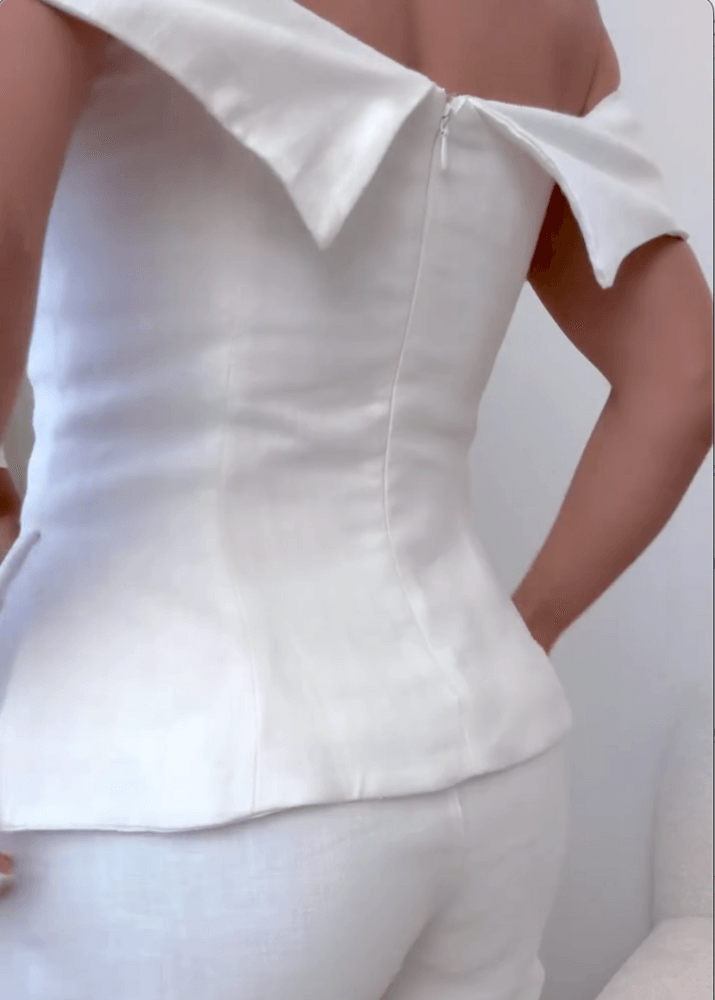 Kvinnors Tvådelade Set | Off-Shoulder Stil Top Korta Byxor