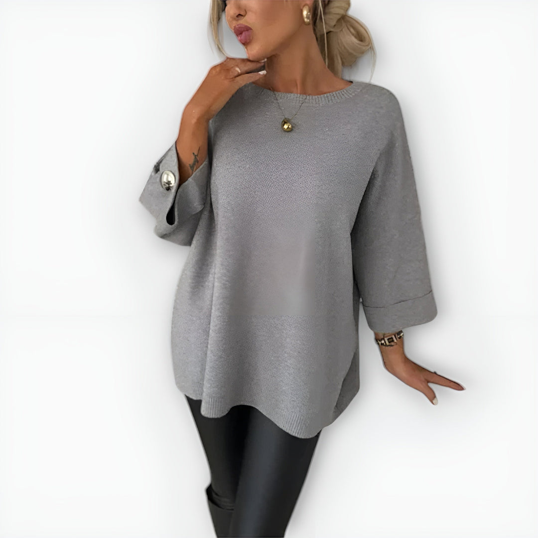 Kvinnors Tröja | Oversized Trekvartsärmar