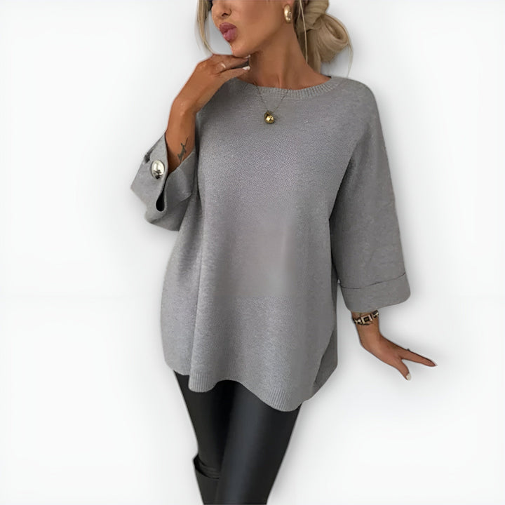 Kvinnors Tröja | Oversized Trekvartsärmar