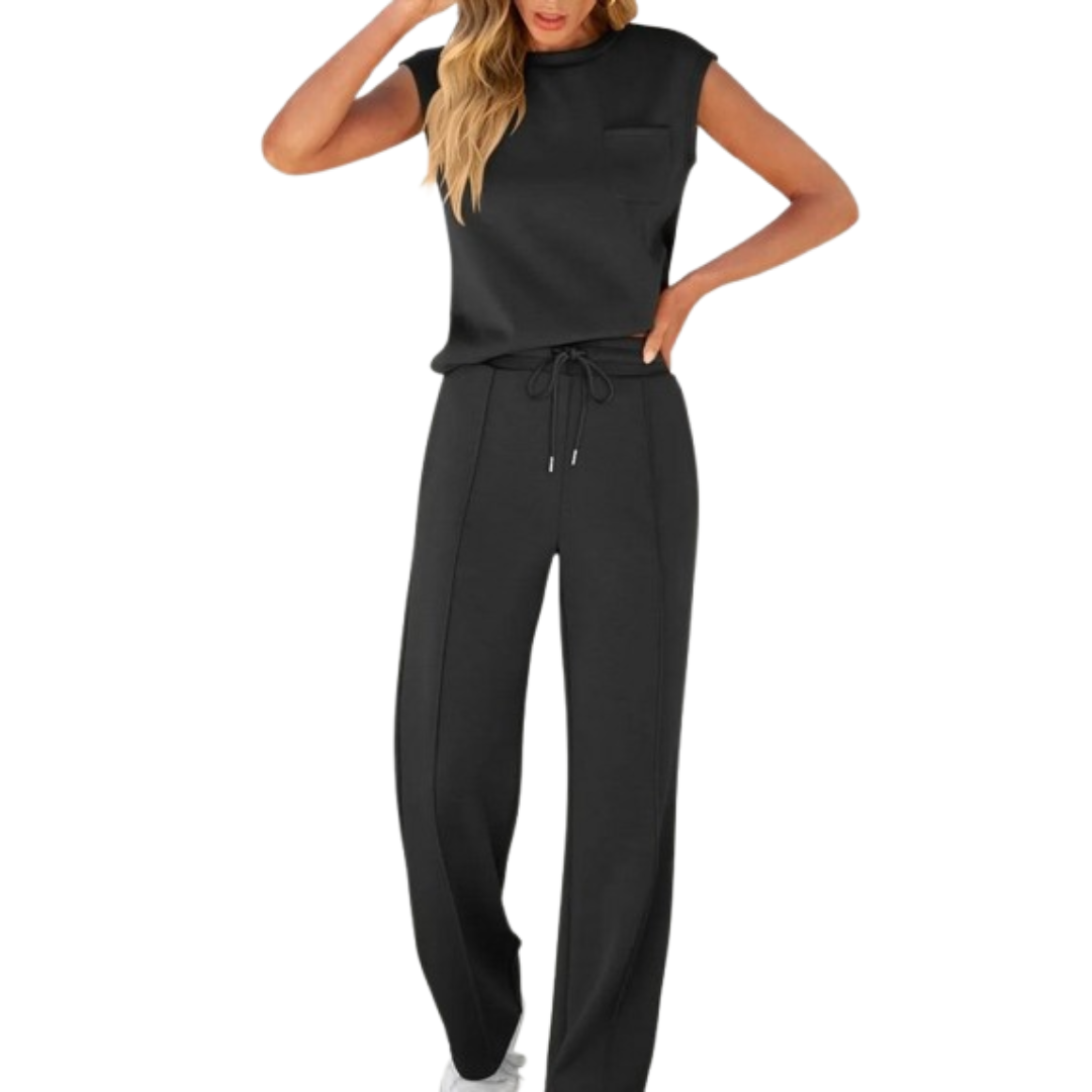 Kvinnors Sommar Co-Ord | Ärmlös Topp och Byxor