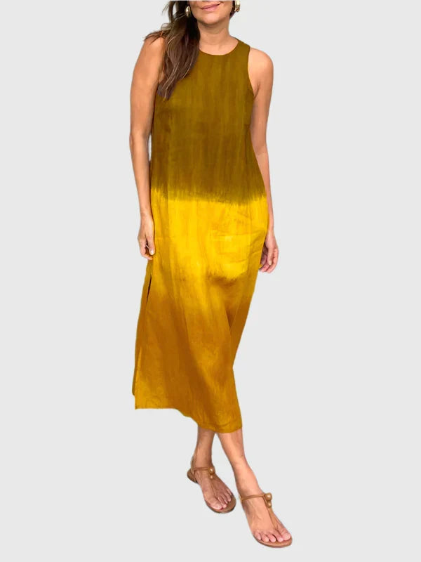 Kvinnors Klänning | Ärmlös Ombre Midi