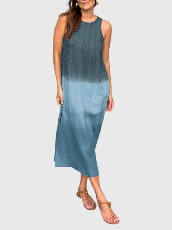Kvinnors Klänning | Ärmlös Ombre Midi