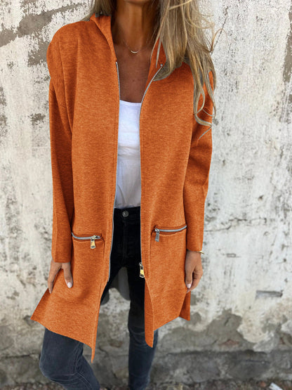 Dam Cardigan | Huva Lång Ärmar