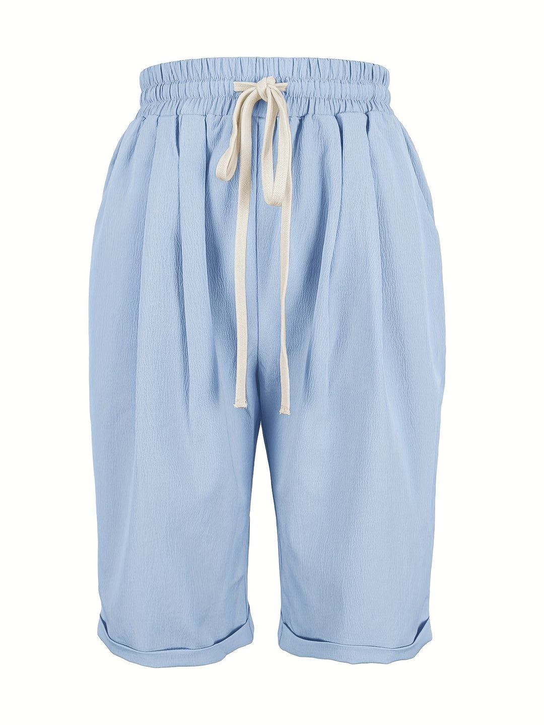 Kvinnors Shorts | Pull-On Rakt Ben Cropped