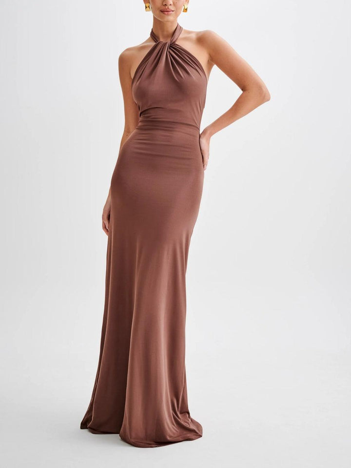 Kvinnors Klänning | Slinky Halterneck Maxi
