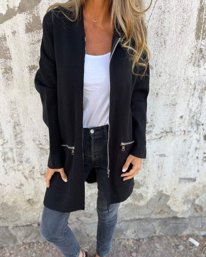 Dam Cardigan | Huva Lång Ärmar