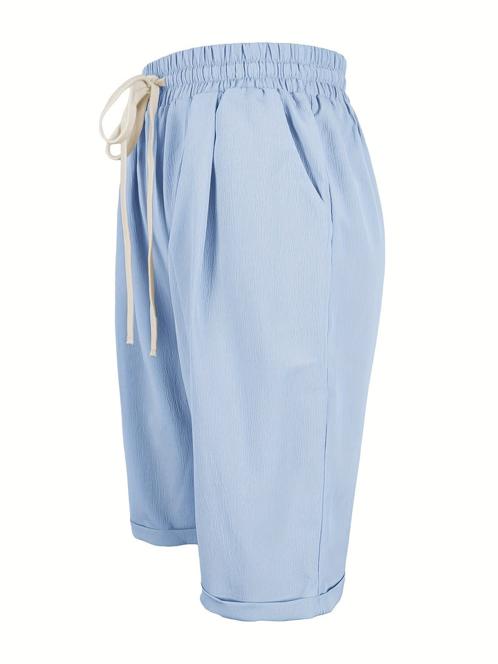 Kvinnors Shorts | Pull-On Rakt Ben Cropped