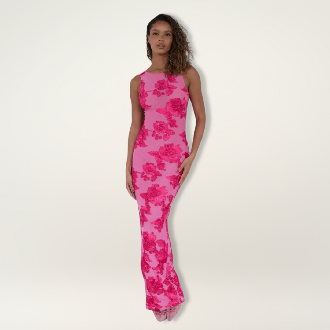 Kvinnors Klänning | Blommig Ärmlös Maxi