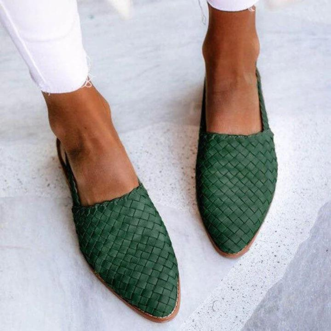 Loafers För Kvinnor | Vevad Slingback Stängd Tå