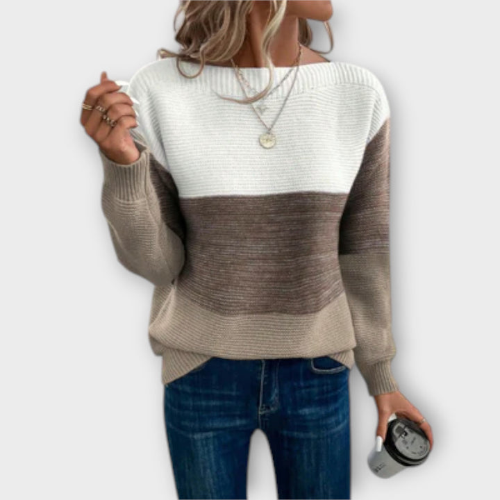 Kvinnors Tröja | Färgblock Knit