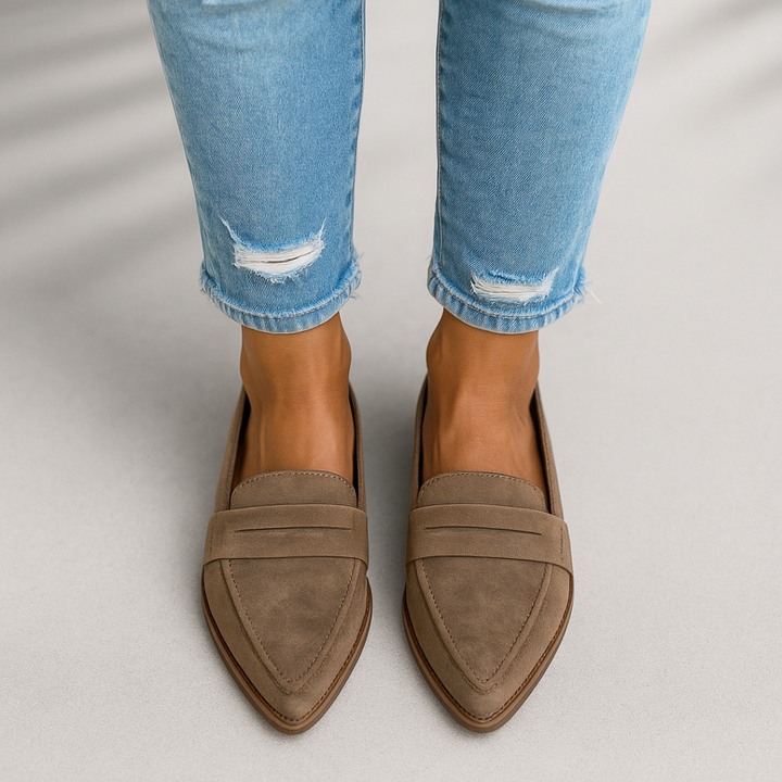 Loafers För Kvinnor | Spetsig Tå Slip-On
