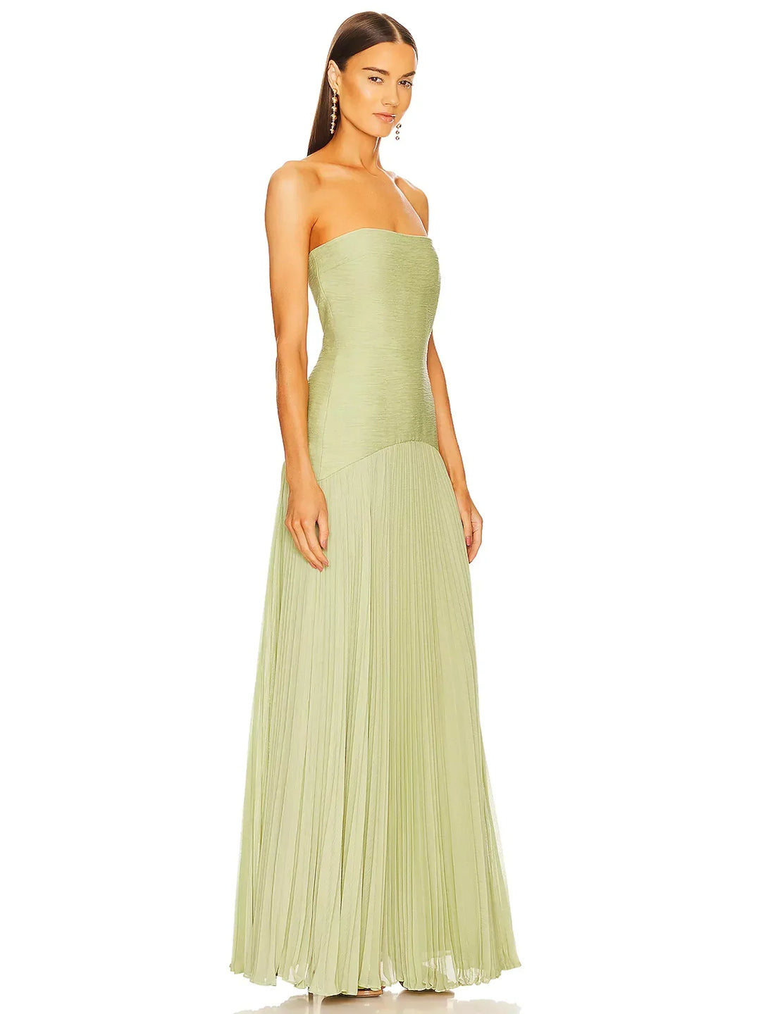 Kvinnors Maxi Sommarklänning | Off-Shoulder Plisserad