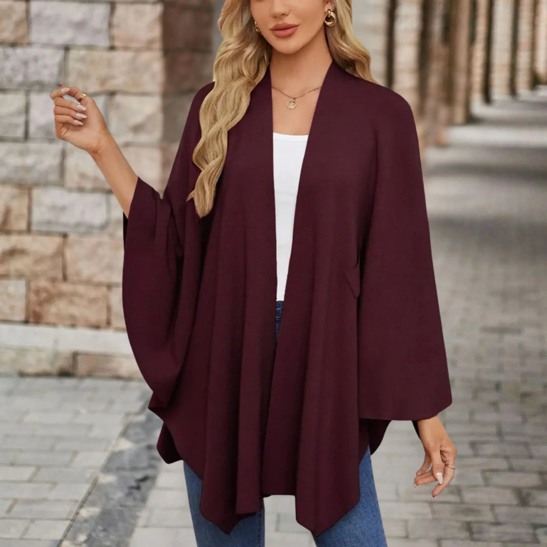 Kvinnors Poncho | Draperad Wrap Stil