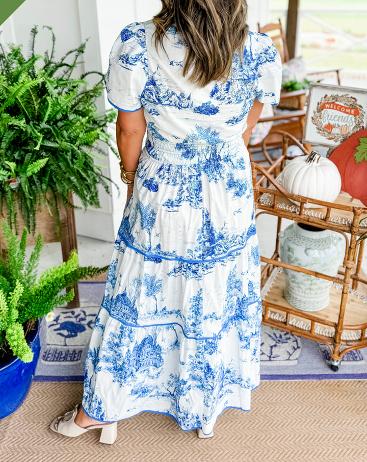 Kvinnors Klänning | Klassisk Toile Maxi