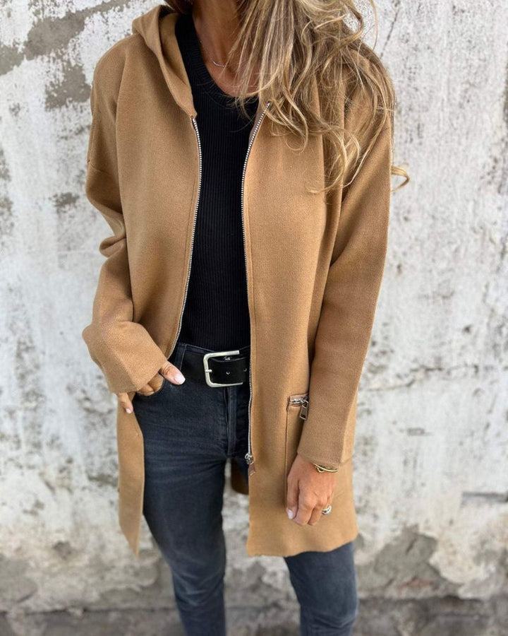 Dam Cardigan | Huva Lång Ärmar