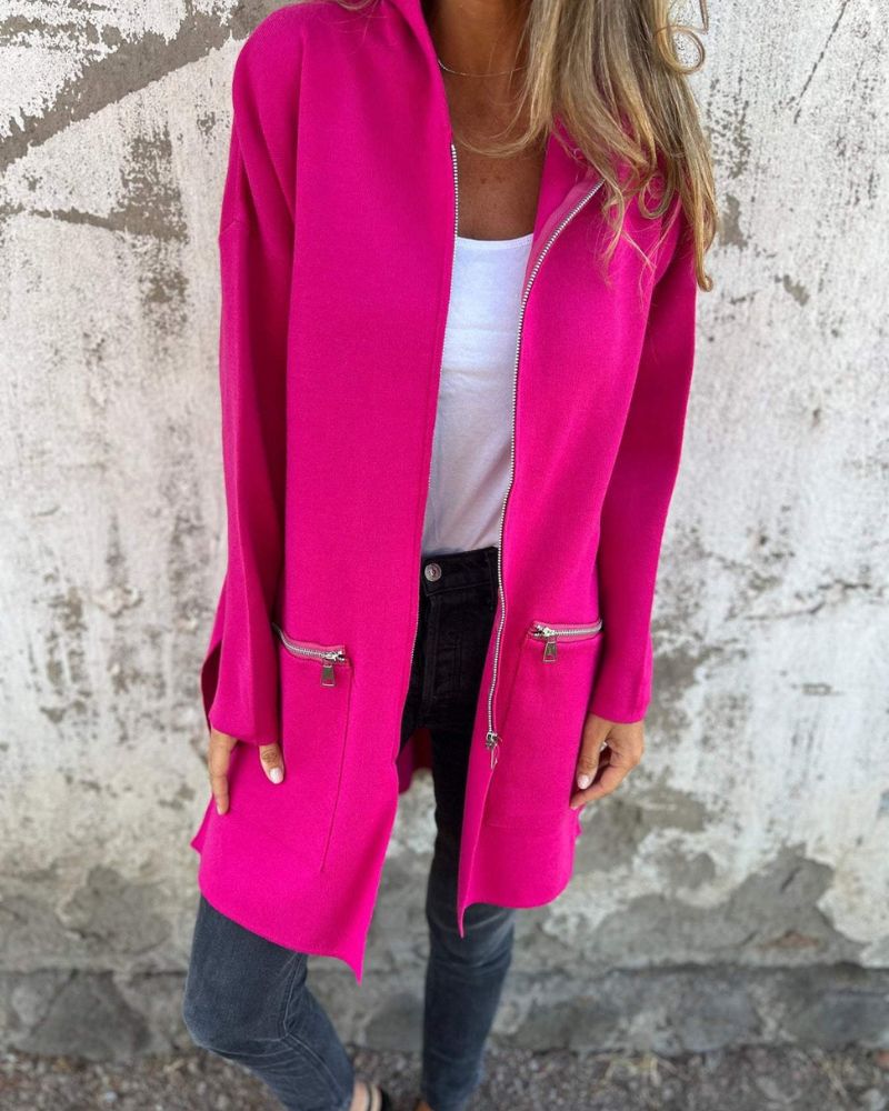 Dam Cardigan | Huva Lång Ärmar