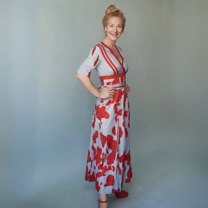 Kvinnors Klänning | Blommig Wrap Maxi Längd