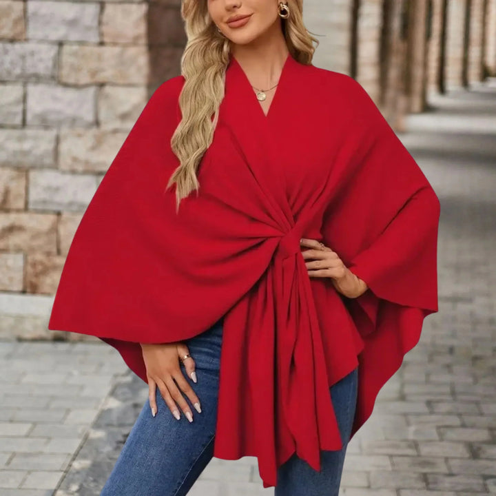 Kvinnors Poncho | Draperad Wrap Stil