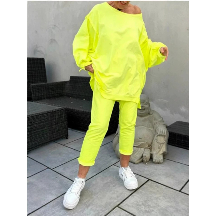 Kvinnors Loungewear | Oversized Topp Taperade Byxor