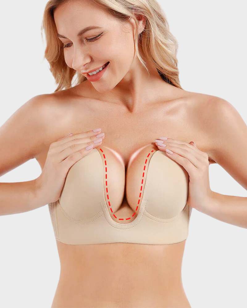 Kvinnors Push-Up Plunge Bh | Djup U-formad Sömlös Design