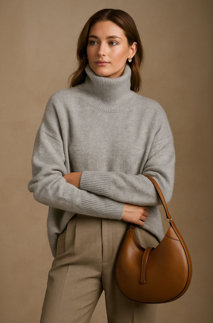 Damtröja | Hög Turtleneck Krage