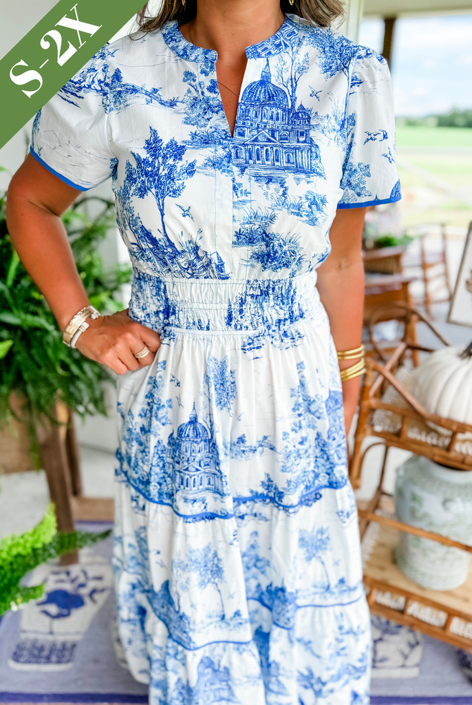 Kvinnors Klänning | Klassisk Toile Maxi