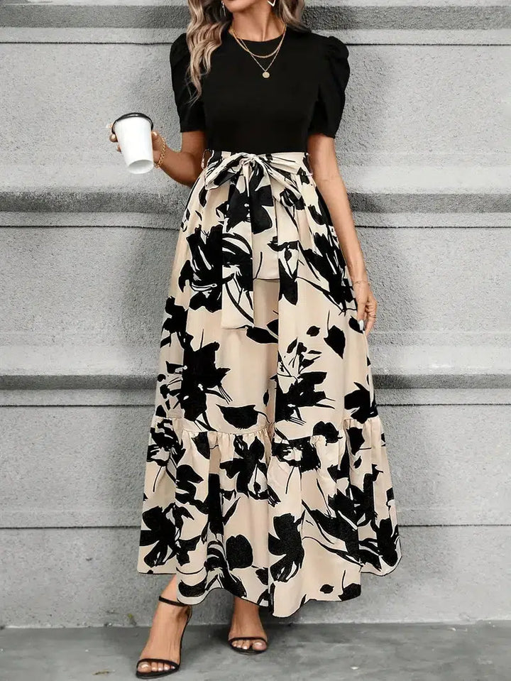 Kvinnors Maxi Sundress | Botaniskt Tryck