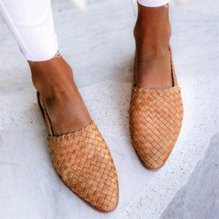 Loafers För Kvinnor | Vevad Slingback Stängd Tå