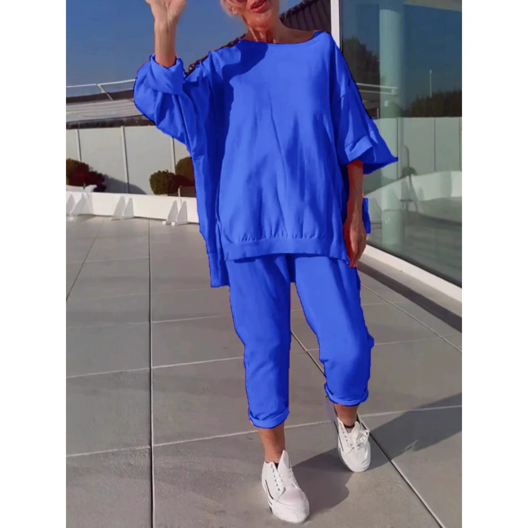 Kvinnors Loungewear | Oversized Topp Taperade Byxor