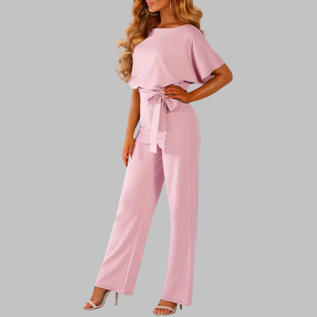 Kvinnors Vida Byxdress | Med Bälte och Fladdermusärmar