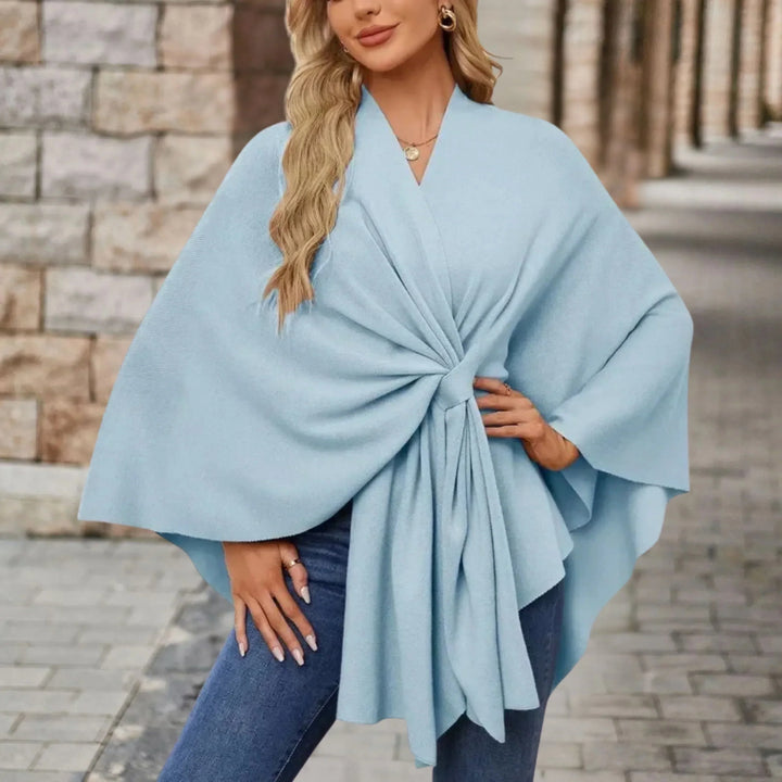 Kvinnors Poncho | Draperad Wrap Stil
