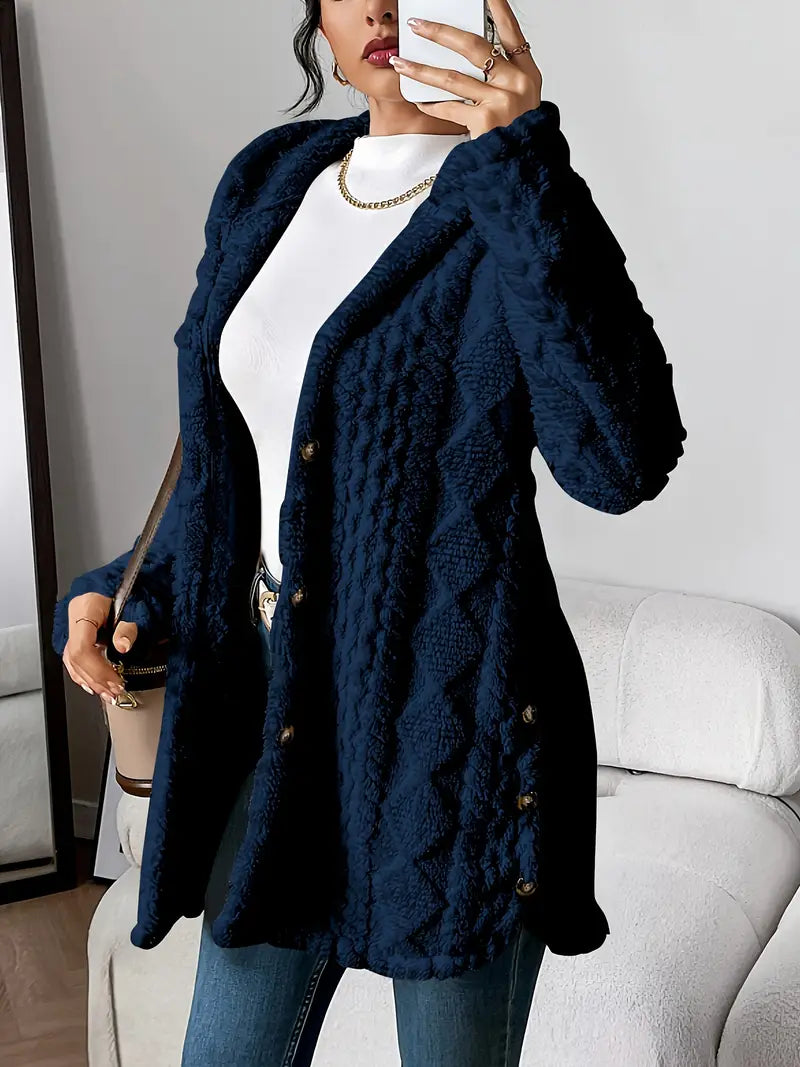 Kvinnors Kofta | Huva Casual Stil