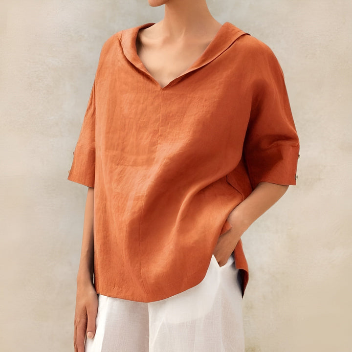 Damblus | Kortsleeve V-ringning