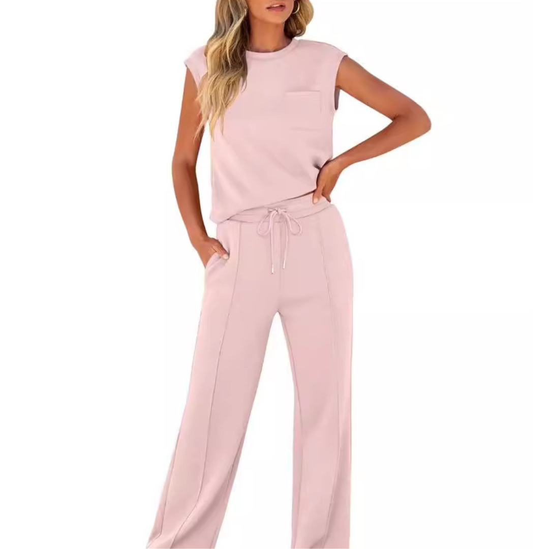 Kvinnors Sommar Co-Ord | Ärmlös Topp och Byxor