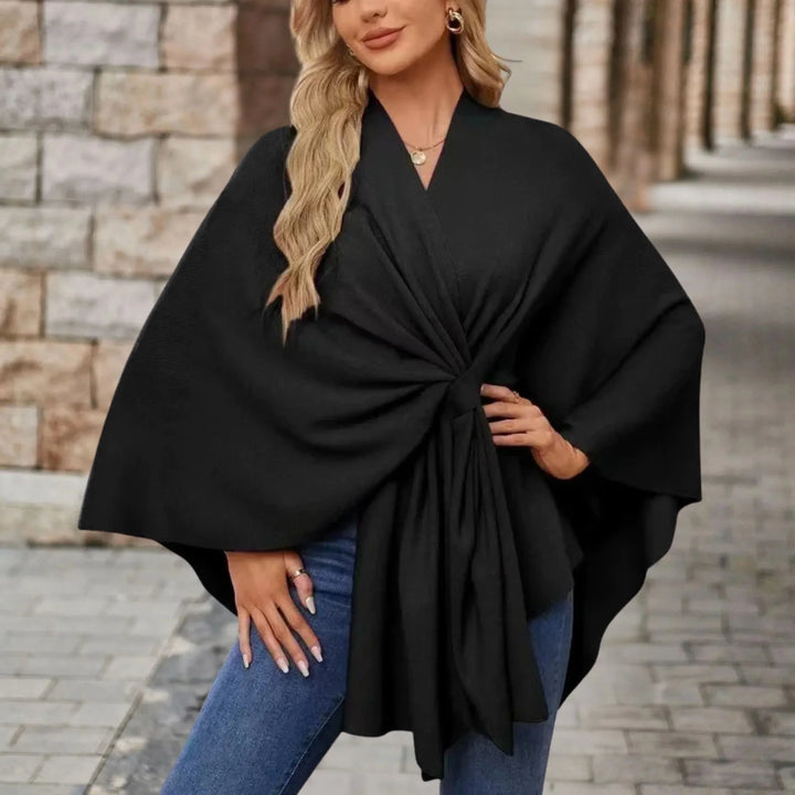 Kvinnors Poncho | Draperad Wrap Stil