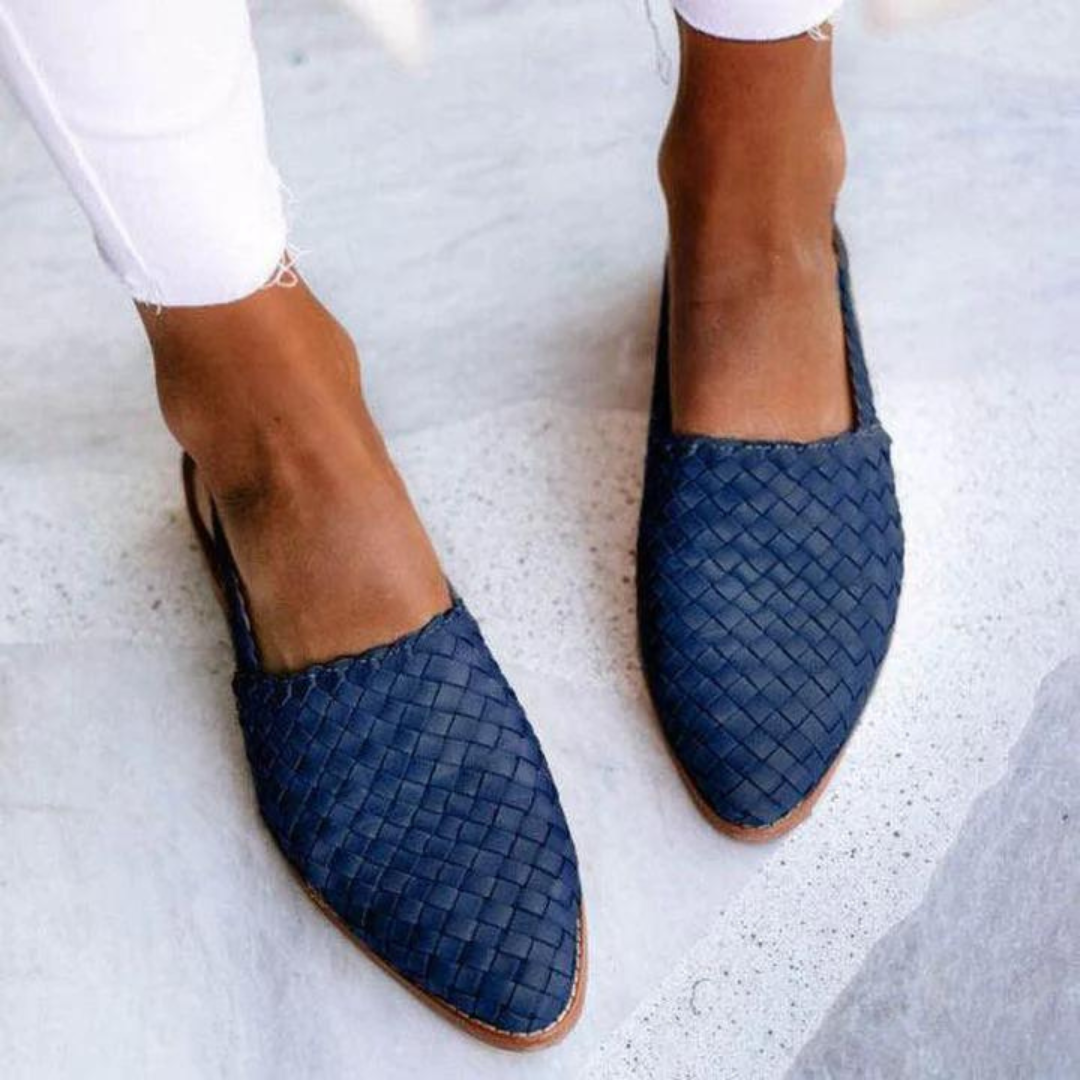 Loafers För Kvinnor | Vevad Slingback Stängd Tå