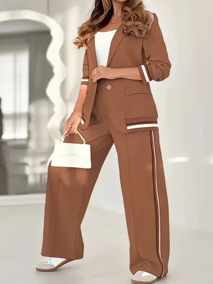 Dam Lounge Set | Skräddarsydd Blazer Raka Byxor